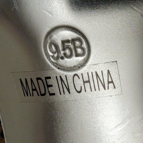 K&M (Kate & Mel) sparkly open toe black heels. size 9.5 - Picture 9 of 11